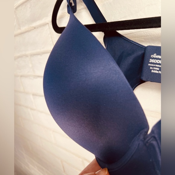 NWT Soma Enbliss Full Coverage Soft Underwire Lined Bra 36 DDD Navy Blue #0129 - Picture 3 of 12